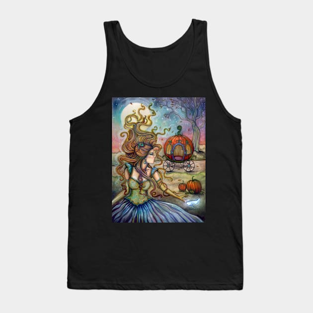 Cinderella Fantasy Art Illustration Watercolor Ink by Molly Harrison Tank Top by robmolily